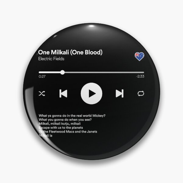 Item preview, One Milkali One Blood - Electric Fields - Eurovision 2024 Australia - Media Player Style designed and sold by Vision-Tees.