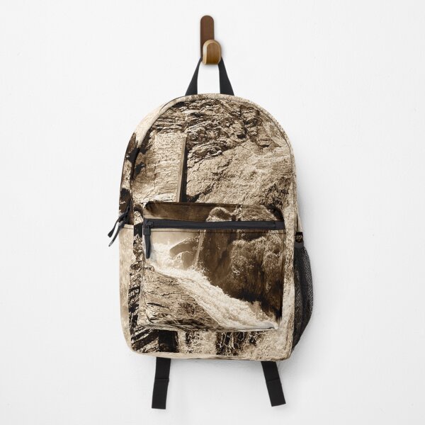 Item preview, An Alpine Waterfall in Sepia Tone designed and sold by Pamela Storch.