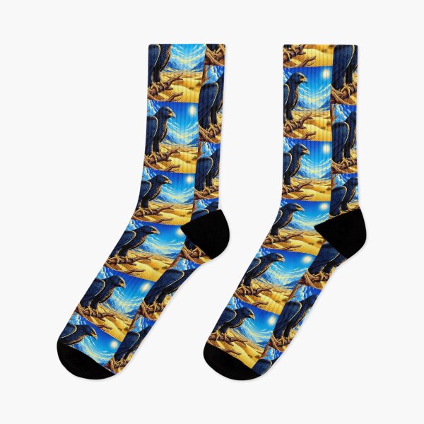 Item preview, An eagle sits on a branch in the desert and looks at the sun designed and sold by Marici8.