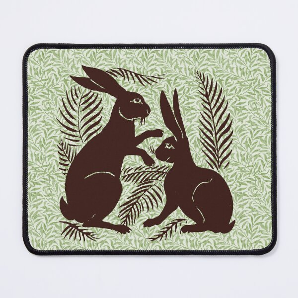 Item preview, William de Morgan Hares or Rabbits Green and Brown designed and sold by Pixelchicken.