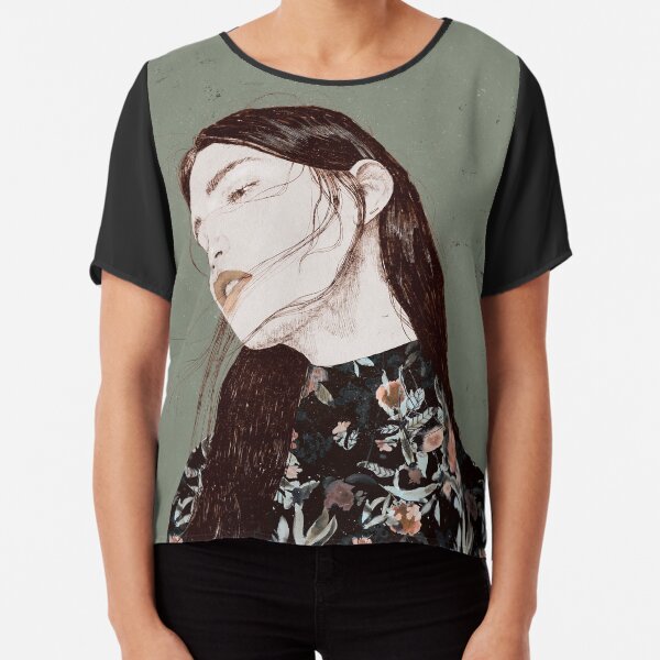THE REVENGE ELENA GARNU Chiffon Top