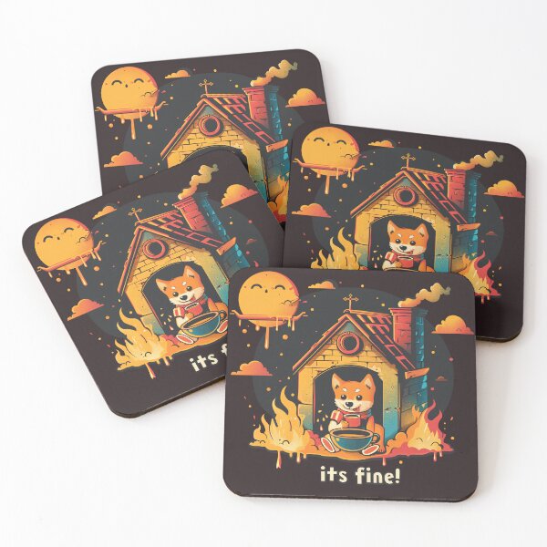 Item preview, Its fine, everything is fine, dog in burning house designed and sold by slemfiskz.