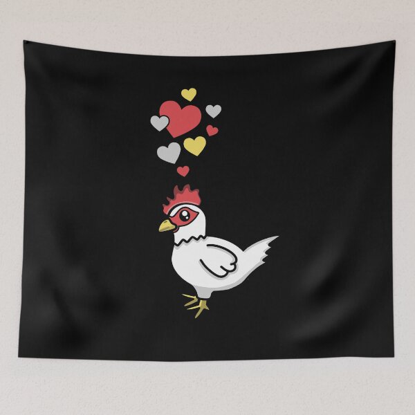 Item preview, Cute Leghorn Chicken With Hearts designed and sold by eternallygifted.