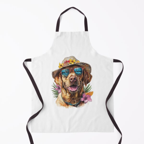 Item preview, Funny dog with summer clothes on the beach designed and sold by Miauau Studio.