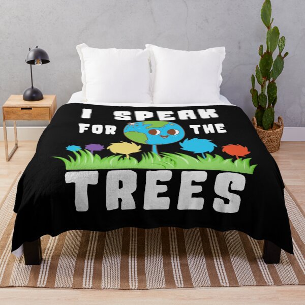 Item preview, I speak for trees earth day save earth inspiration hippie designed and sold by TeeFleet Noble.