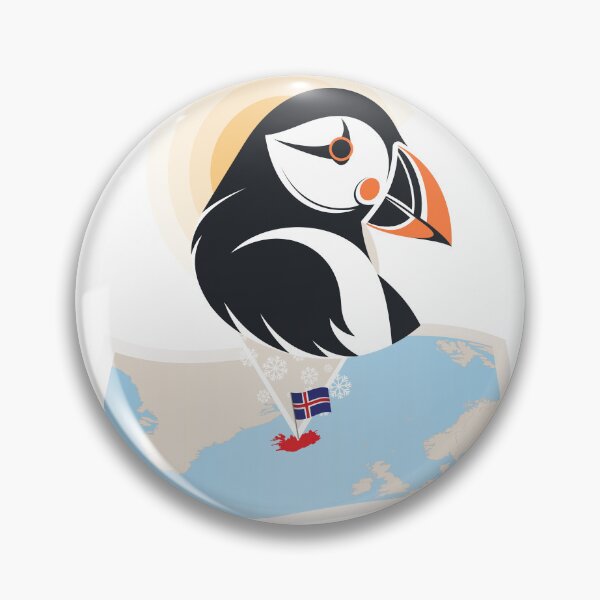 Artikelvorschau, Island-Karte und Flagge mit dem wunderschönen Papageientaucher entworfen und verkauft von AlmaBonitaStore.