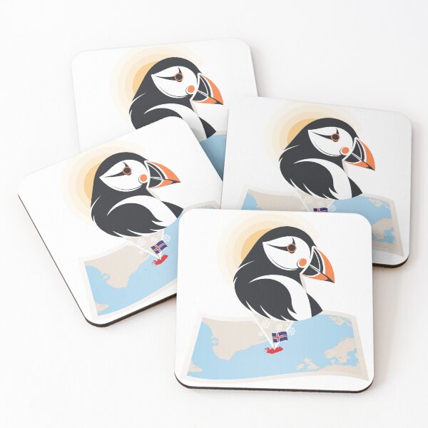 Item preview, Iceland Map & Flag with the beautiful Puffin designed and sold by AlmaBonitaStore.
