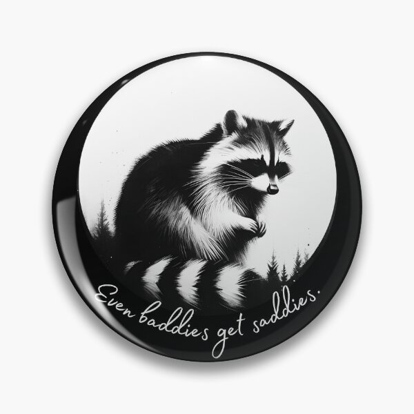 Item preview, Even Baddies Get Saddies sad raccoon designed and sold by Batshirt.