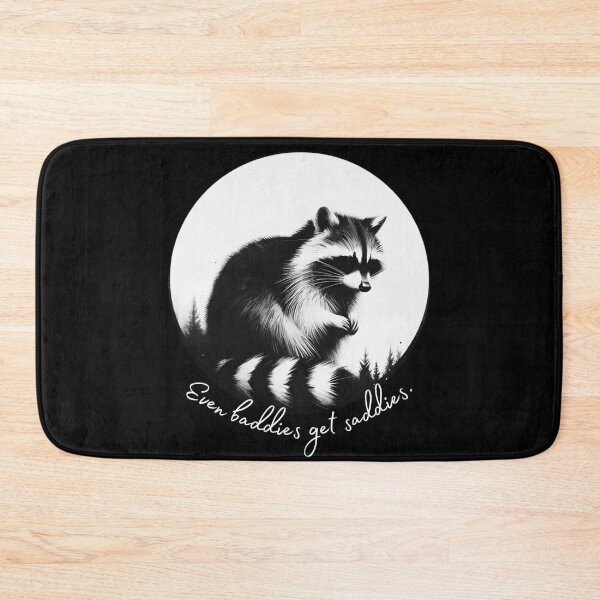 Item preview, Even Baddies Get Saddies sad raccoon designed and sold by Batshirt.