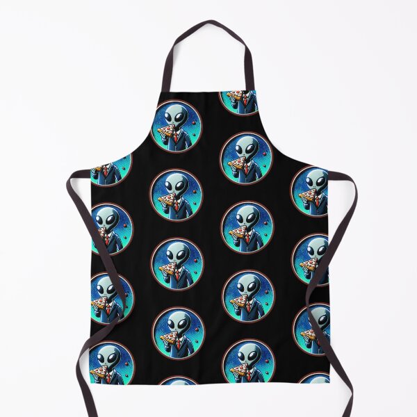 Item preview, Alien Eating Pizza High Resolution Illustration designed and sold by hello-ib.