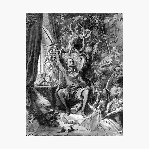 Item preview, Don Quixote in his library - Gustave Dore designed and sold by forgottenbeauty.