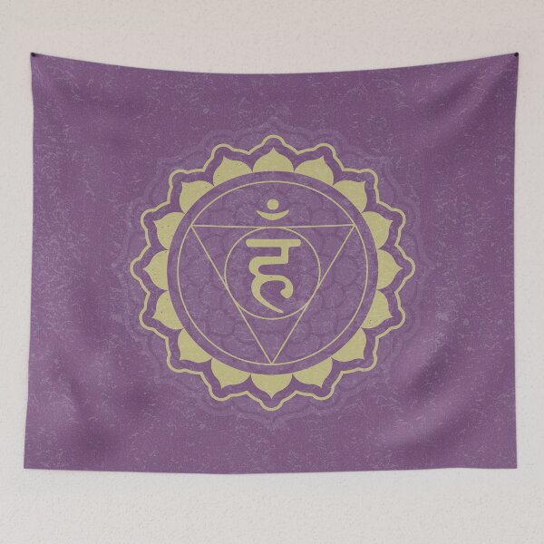 Item preview, Throat Chakra Mandala - Plum + Gold designed and sold by Irene Estelle.