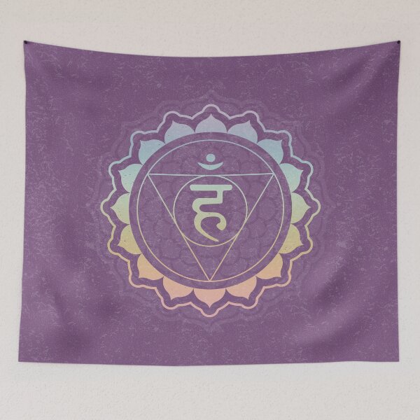 Item preview, Throat Chakra Mandala - Plum + Rainbow Sorbet designed and sold by Irene Estelle.