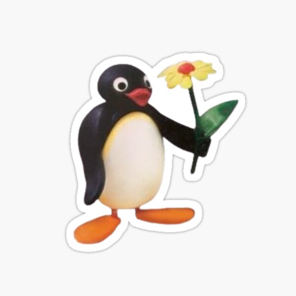 Item preview, pingu with flower  designed and sold by khumble.