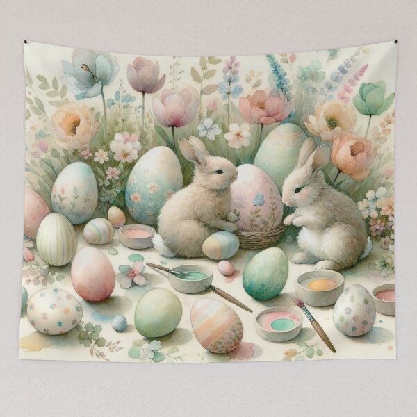 Item preview, Easter Themed (With Bunnies) Print designed and sold by PinUpPizzazz.