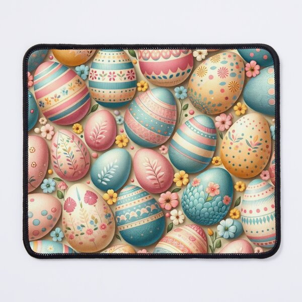 Item preview, Colored Easter Egg Pattern Print designed and sold by PinUpPizzazz.