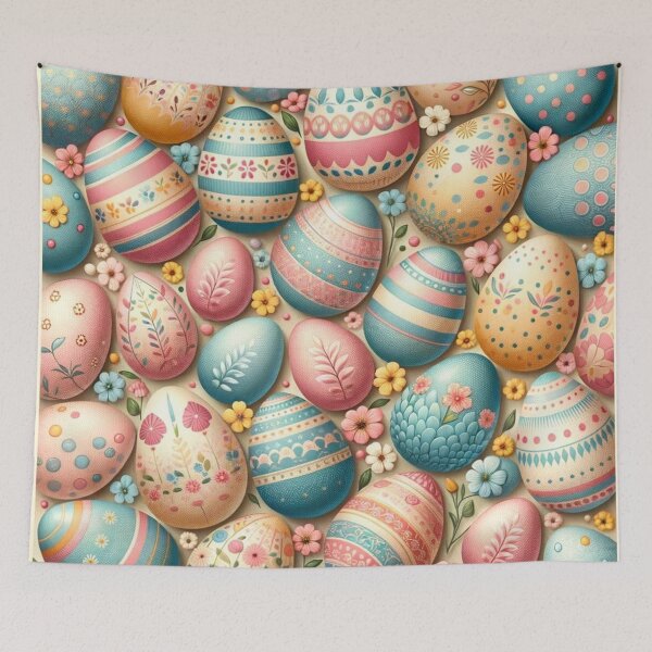 Item preview, Colored Easter Egg Pattern Print designed and sold by PinUpPizzazz.