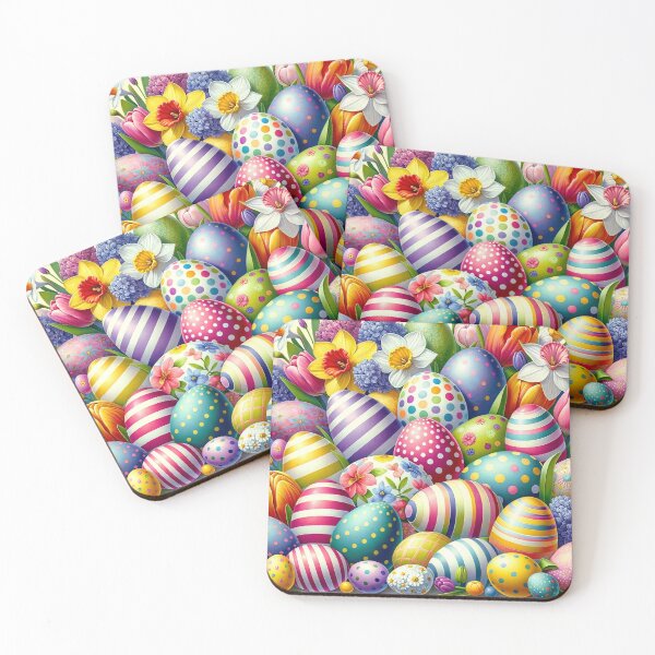 Item preview, Painted Easter Egg Print Pattern designed and sold by PinUpPizzazz.