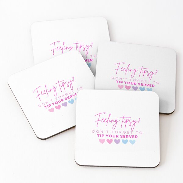 Item preview, Feeling Tipsy? Tip your server (pink) designed and sold by Rhane Stapleton.