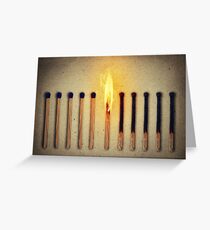 burning alone Greeting Card