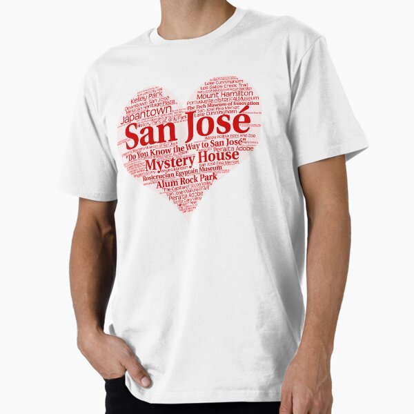Item preview, Heart of San Jose Red Heart Word Cloud Products designed and sold by Mel747.