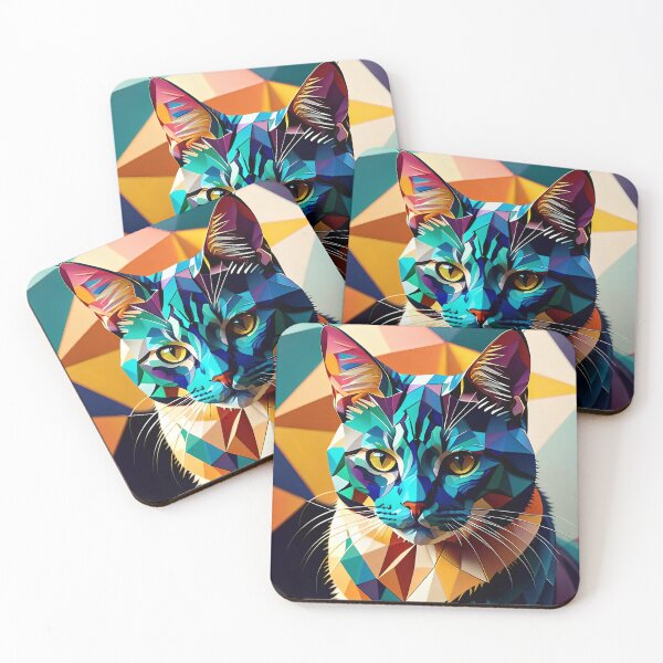 Artikelvorschau, Abstract Geometric Cat Art Pattern entworfen und verkauft von TheArtOfPat.