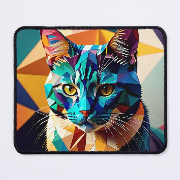 Item preview, Abstract Geometric Cat Art Pattern designed and sold by TheArtOfPat.