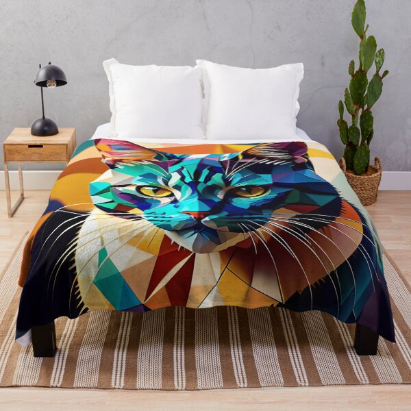 Artikelvorschau, Abstract Geometric Cat Art Pattern entworfen und verkauft von TheArtOfPat.