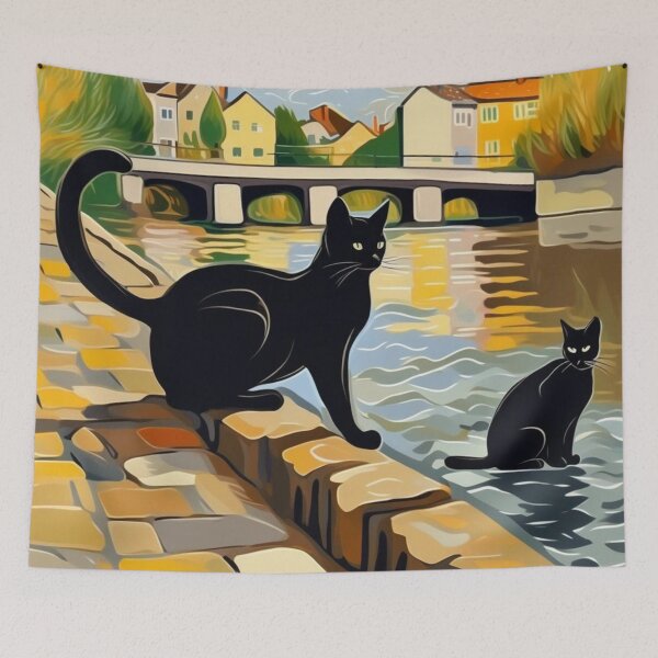 Item preview, Two Cute Black Cats at Zoo Pals River Bay  designed and sold by sportsimpact.