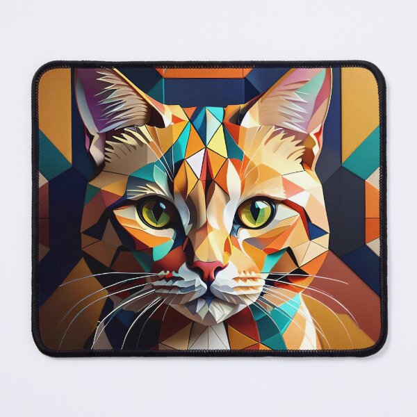 Item preview, Abstract Geometric Cat Art Pattern designed and sold by TheArtOfPat.