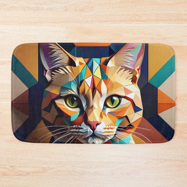 Artikelvorschau, Abstract Geometric Cat Art Pattern entworfen und verkauft von TheArtOfPat.