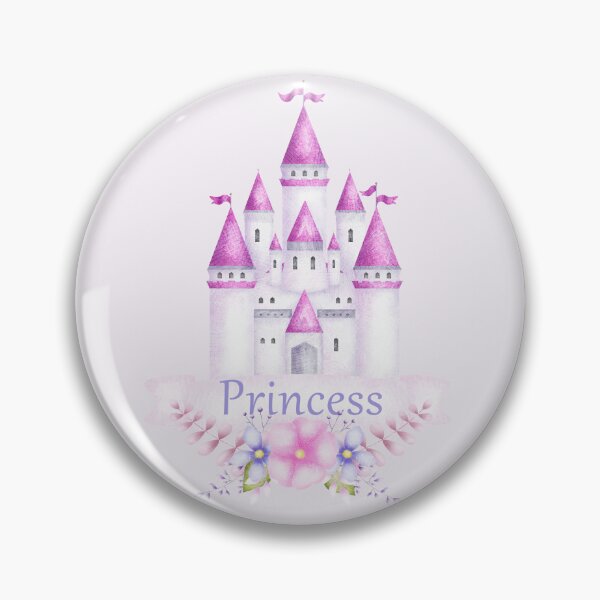 Item preview, Fairytale Pink Castle with Princess Ribbon and Flowers designed and sold by PinaColadaArtS.