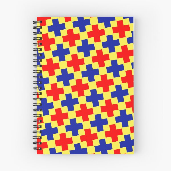 Item preview, Blue & Red Plus Alternating Symbols Yellow Prolific Pattern designed and sold by Alchemy-A-La-G.