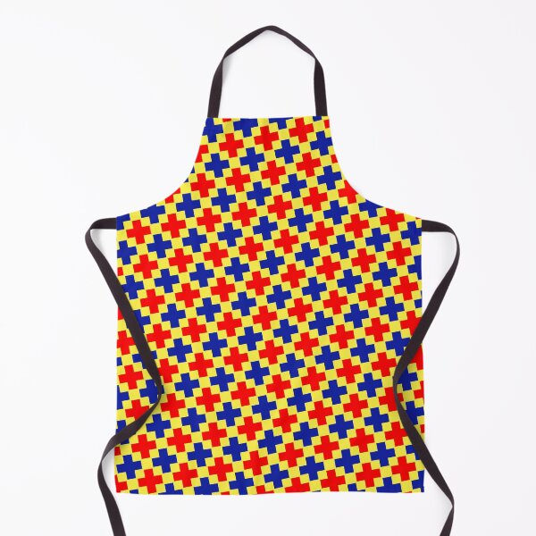 Item preview, Blue & Red Plus Alternating Symbols Yellow Prolific Pattern designed and sold by Alchemy-A-La-G.