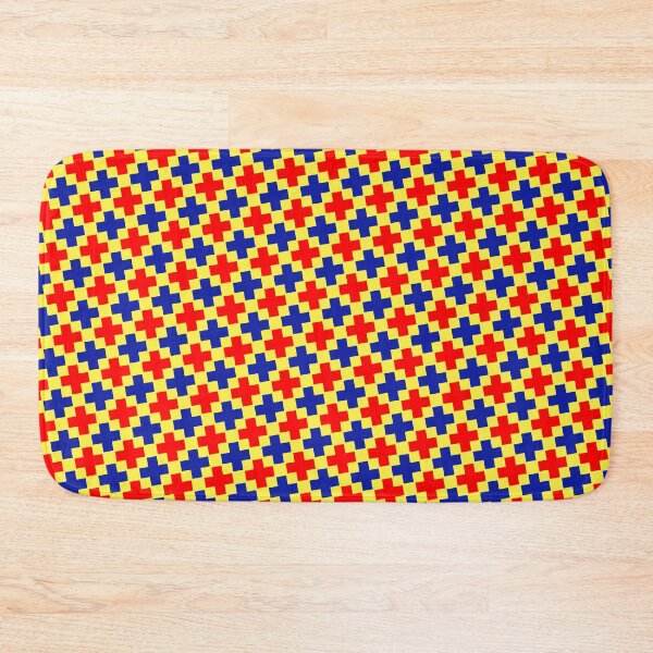 Item preview, Blue & Red Plus Alternating Symbols Yellow Prolific Pattern designed and sold by Alchemy-A-La-G.