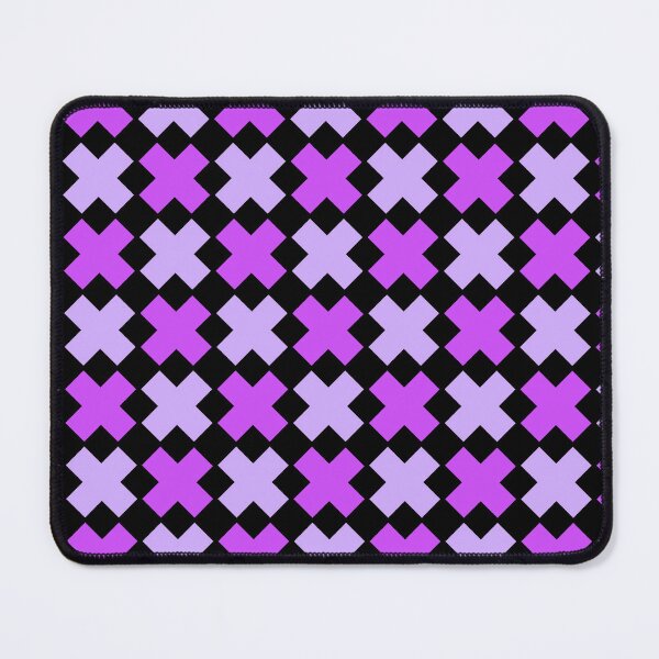 Item preview, Purple & Violet Plus Alternating Symbols Black Prolific Pattern designed and sold by Alchemy-A-La-G.