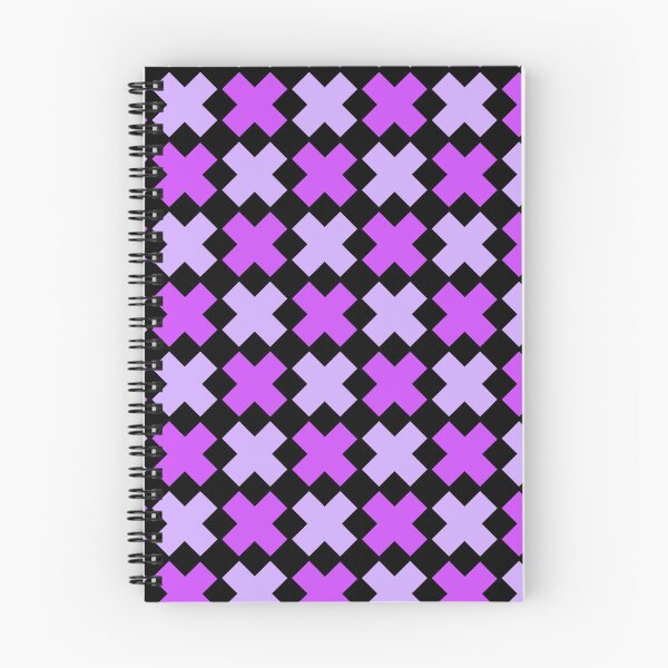 Item preview, Purple & Violet Plus Alternating Symbols Black Prolific Pattern designed and sold by Alchemy-A-La-G.