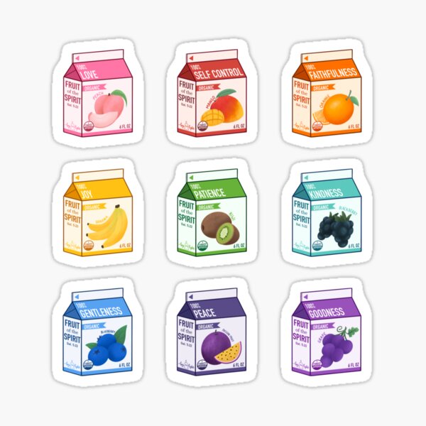 Item preview, Fruits of the Spirit Juice Box - Complete Mini Pack designed and sold by bythelight.