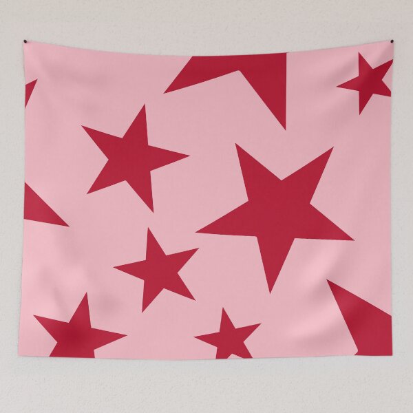 Item preview, Cherry Red Big Ol Stars designed and sold by STUDIO MORE Los Angeles.