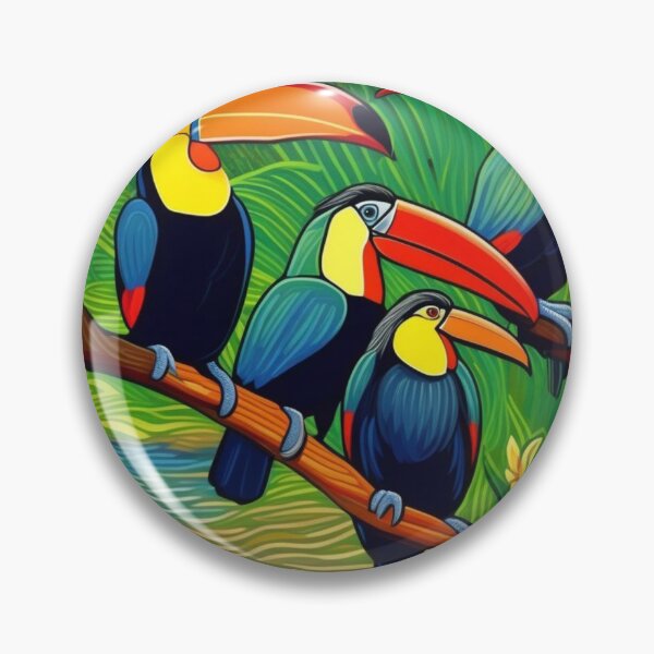 Item preview, Colorful Toucans Gathered on Tree at Zoo Pals Riverside designed and sold by sportsimpact.