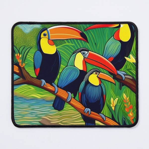 Item preview, Colorful Toucans Gathered on Tree at Zoo Pals Riverside designed and sold by sportsimpact.