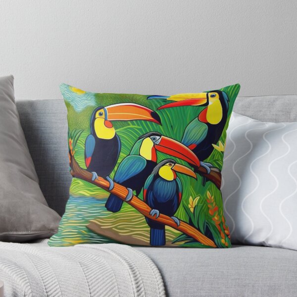 Item preview, Colorful Toucans Gathered on Tree at Zoo Pals Riverside designed and sold by sportsimpact.