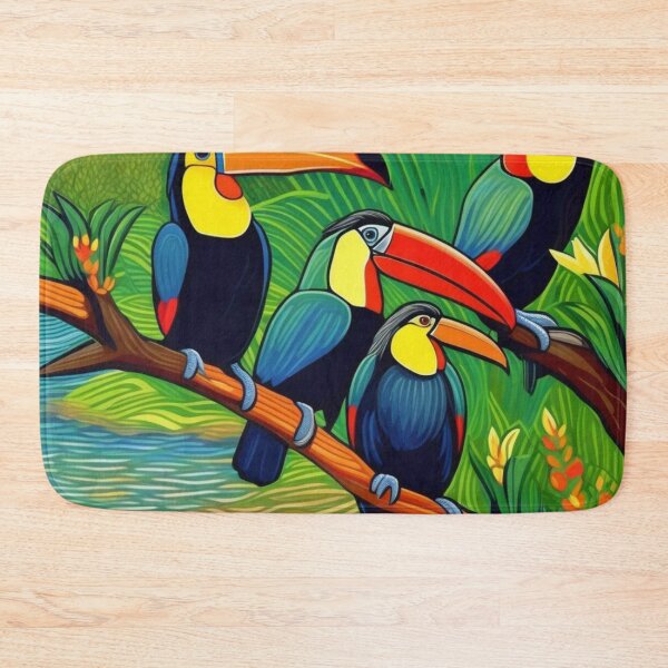 Item preview, Colorful Toucans Gathered on Tree at Zoo Pals Riverside designed and sold by sportsimpact.