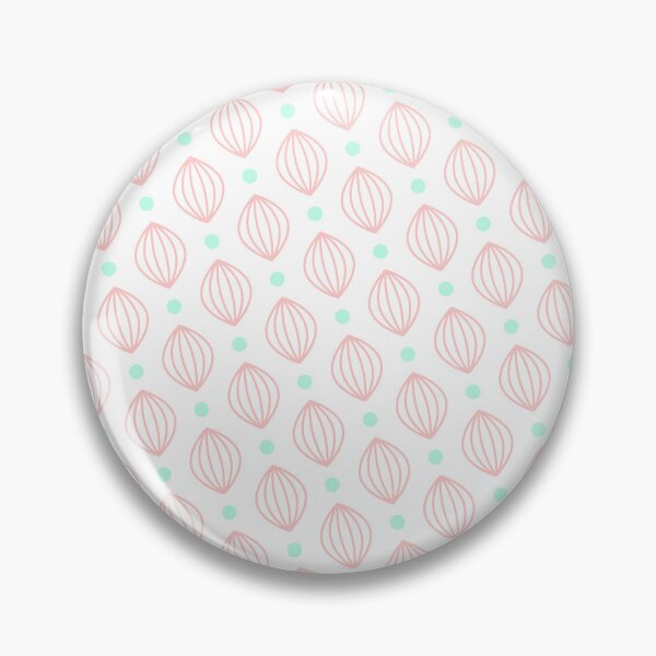 Item preview, Pink Lantern Mint Green Dots White Prolific Pattern designed and sold by Alchemy-A-La-G.
