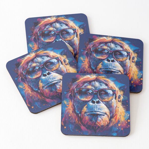 Item preview, Colorful/Colorful orangutang with sunglasses 01 designed and sold by Batch-C91.