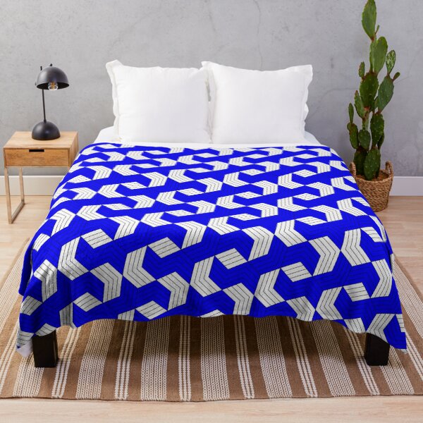 Item preview, Aqua & Snow Interlocking Hexagons Black Outline Prolific Pattern designed and sold by Alchemy-A-La-G.