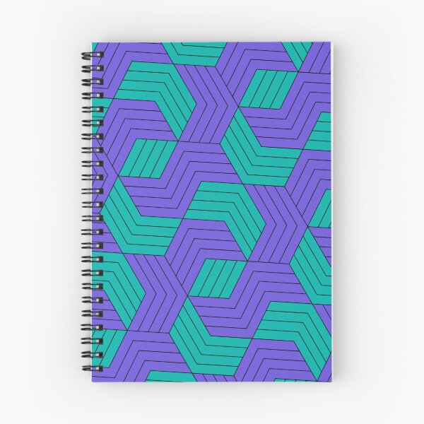 Item preview, Grape & Papaya Interlocking Hexagons Black Outline Prolific Pattern designed and sold by Alchemy-A-La-G.