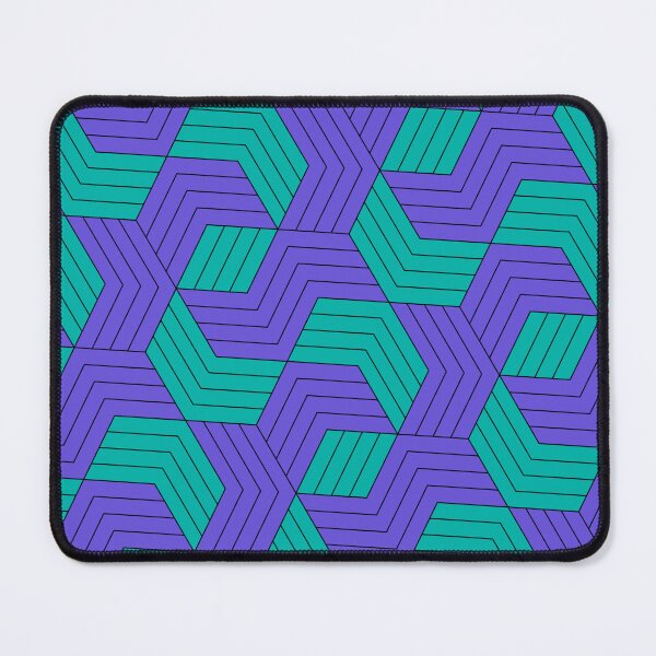 Item preview, Grape & Papaya Interlocking Hexagons Black Outline Prolific Pattern designed and sold by Alchemy-A-La-G.