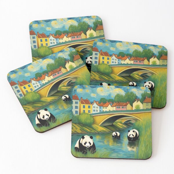Item preview, Cute Panda Bear Family at the River Bend Zoo Pals designed and sold by sportsimpact.