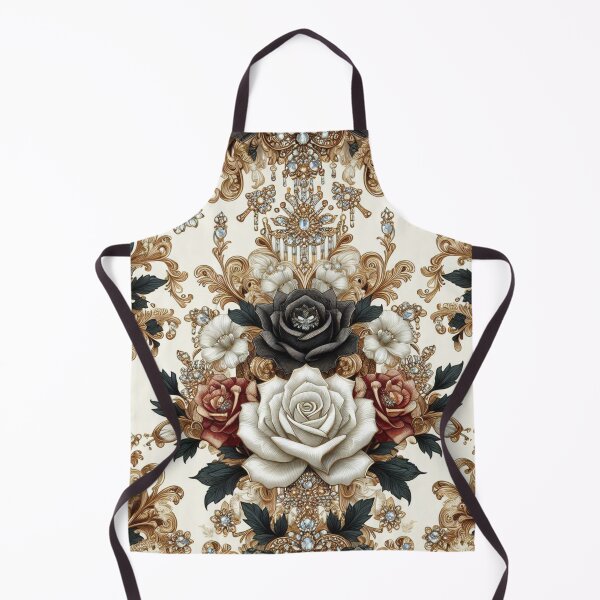 Item preview, Black & White Jeweled Baroque Roses designed and sold by DesignsByPrnces.